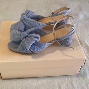 Loeffler Randall Blue Pleated Sandals